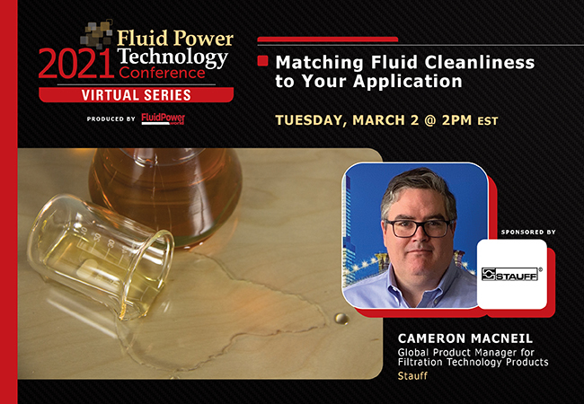 FPTechConf's tweet image. Tune in to the #FPTCvirtual series on Tuesday, March 2nd! Regisiter here: bit.ly/2OZTvQU
You'll learn:
✅ How contamination can effect a hydraulic pump
✅ Fluid Cleanliness
✅ Types of contamination

Thank you to our session sponsor @Stauffusa