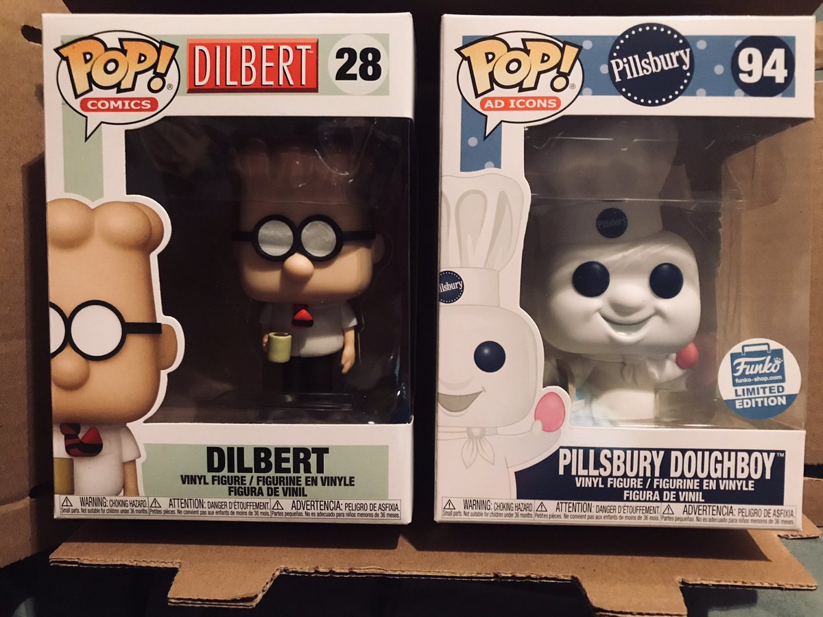 PateeSondra's tweet photo. Even tho I didnโt win the Funko Lotto I still was able to grab Selena and He-man on todayโs exclusives and got these dudes from the mail !! Got these guys today Dilbert and a Easter Pillsbury Doughboy
#Dilbert #pillsburydoughboy #toycollector #nerdlife #PopComics #PopAdicons https://t.co/SyPZeh5O7J