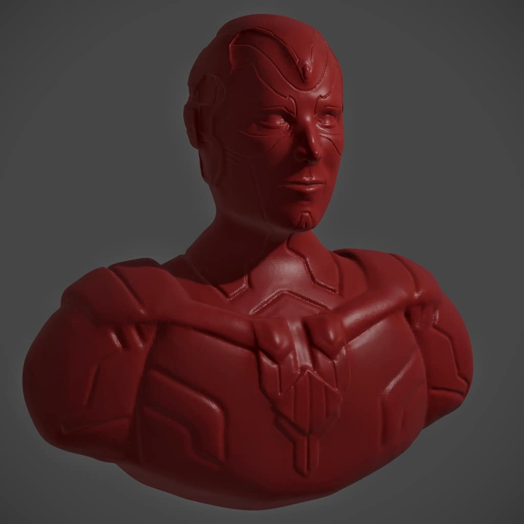 Finished sculpting Vision using Blender
#3dmodeling #3dsculpting #WandaVision #MCU #fanart #3dprinting