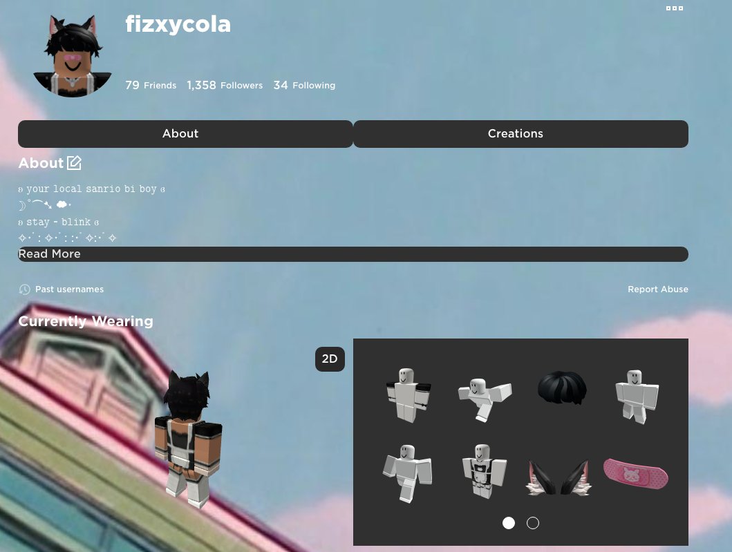 fizxycola's tweet photo. roblox removed the custom status😭😭😭 https://t.co/ZuX5zaR6Ti