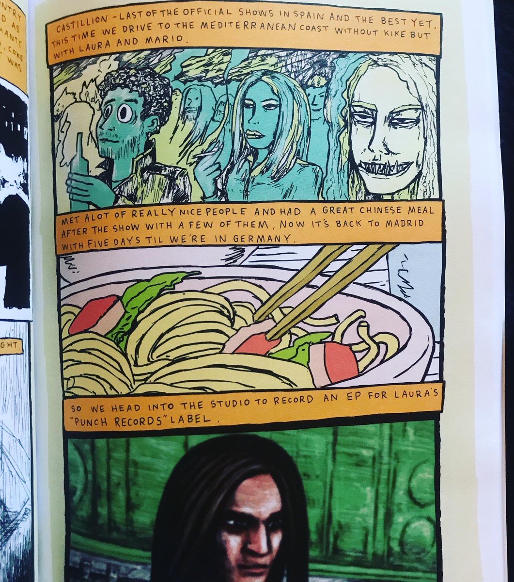 Aerobitchpunk's tweet photo. Aviso desde Australia:
John Nolan, de Powder Monkeys, escribió un diario de su gira Europea de 1999. Ahora ese diario se ha convertido en cómic, y resulta que habla unas cuantas veces de Aerobitch.
#aerobitch #powdermonkeys #australianpunk #spanishpunk #eurozombiedeathmarch1999 https://t.co/T3c4nAtJ8Q