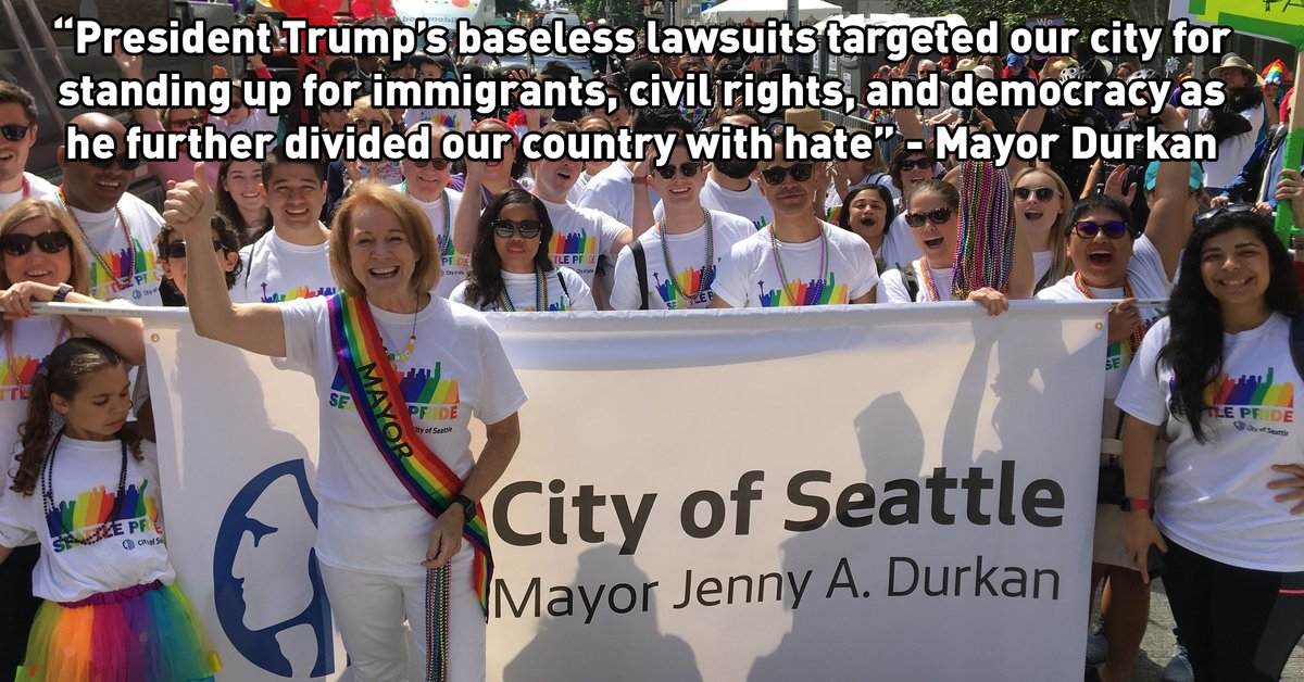 Seattle no longer has to face the insanity of a President who governs by Twitter or political threats. Instead of attempting to withhold all federal funding from Seattle, <a href="/POTUS/">President Donald J. Trump</a> Biden has proposed support for cities to help our residents and small businesses to #BuildBackBetter