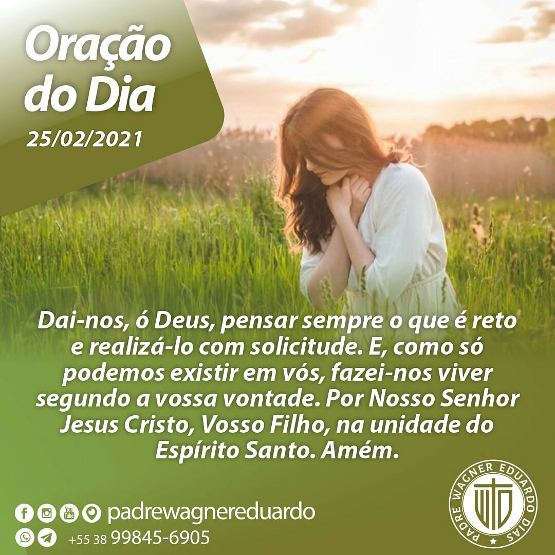 PeWagnerEduardo's tweet photo. #OraçãodoDia #OraçãodeHoje #oração #dia #hoje #Deus #solicitude #existir #vontade
ORAÇÃO DO DIA:
Quinta-feira - 25/Fevereiro/2021 https://t.co/gN5TrEBz8C