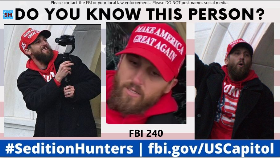 SeditionHunters's tweet photo. Please share across all platforms. Do you Know this person?? Please contact the FBI with photo 240 if you do! #SeditionHunters #DCRIOTS #CapitolRiots #Doyouknow Please DO NOT post names on social media #windowcheerleader https://t.co/QwL2AGN8TZ