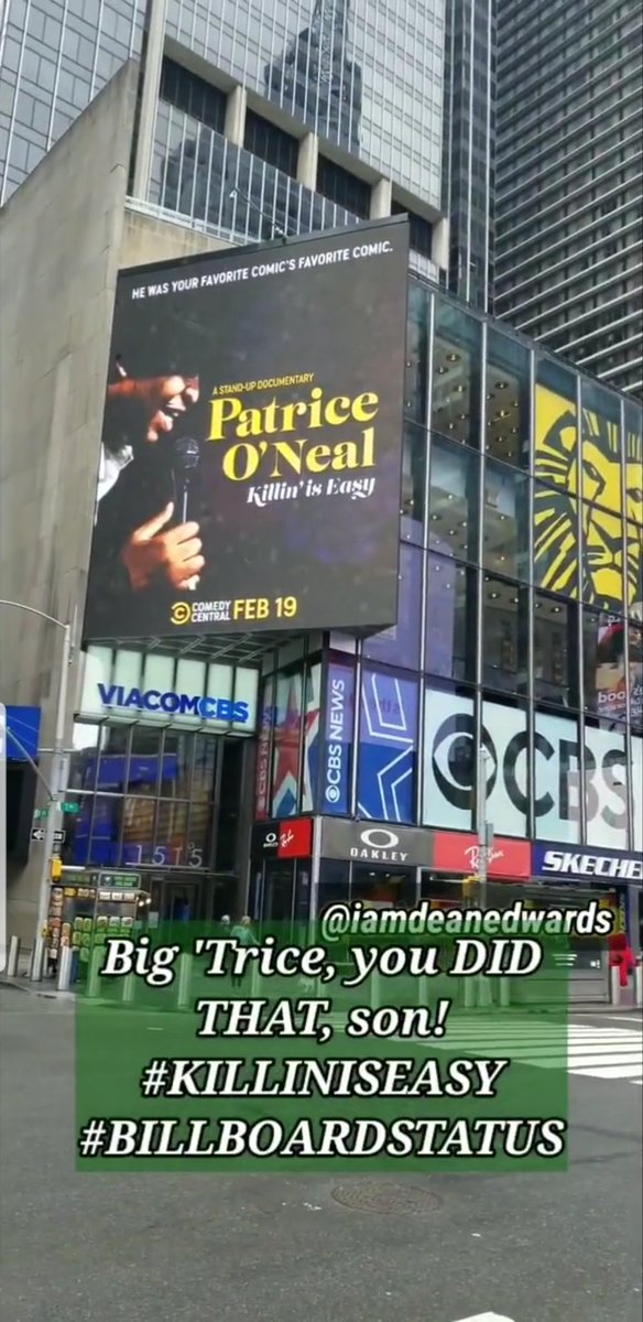 Check out the #PatriceOneal doc, #KillinIsEasy, on @ComedyCentral. Presented by @billburr & @allthingscomedy. @BIGMOMMAPRODS #BillboardStatus