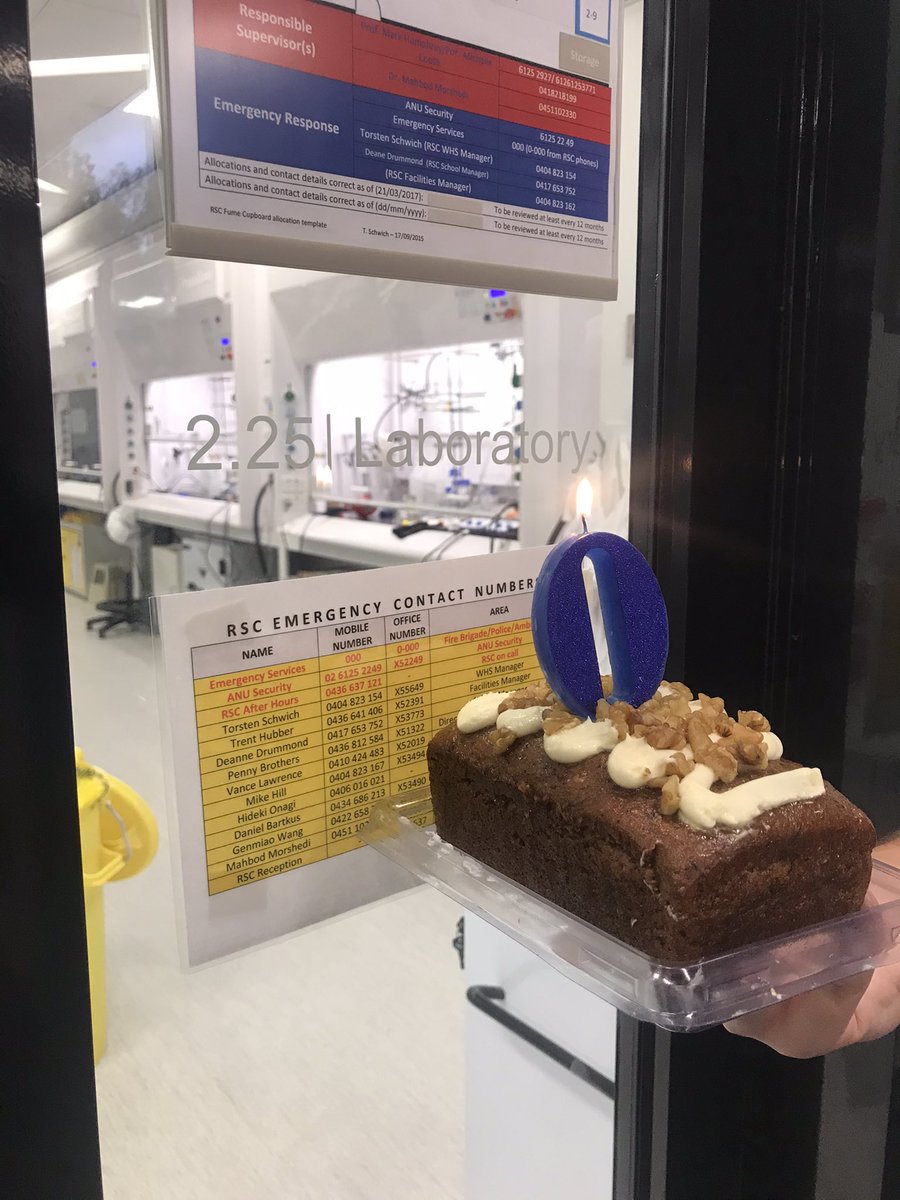 Celebrating 2.25 day in our new lab! Happy 0th birthday to lab 2.25 🥳 @AnnieColebatch @MichaelS_Chem