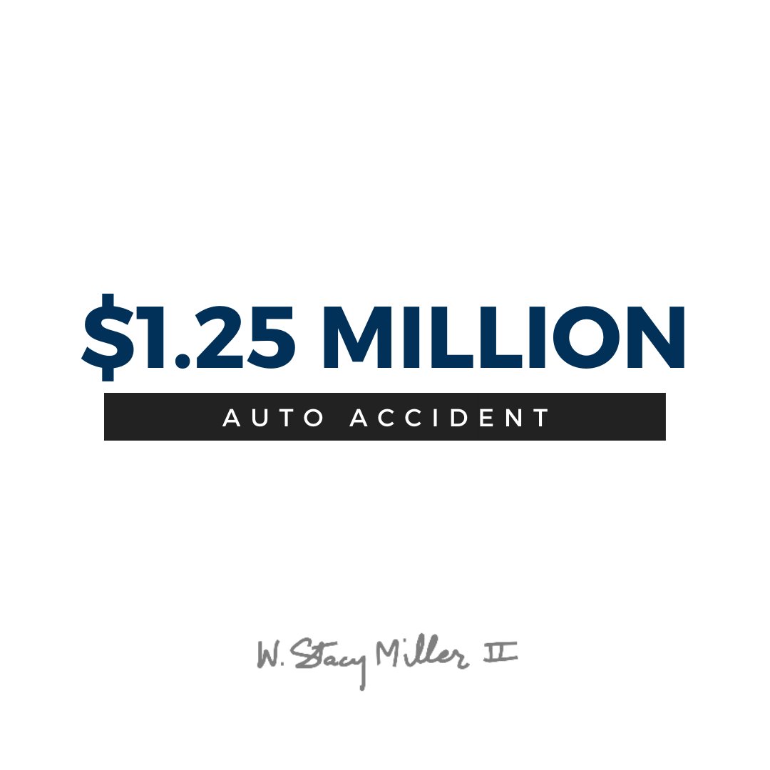 CASE WIN: $1.25 Million Auto Accident

Miller Law Group has experience representing personal injury victims in catastrophic cases, including cases that require extensive knowledge of complex injuries, such as traumatic brain injuries and spinal injuries.
