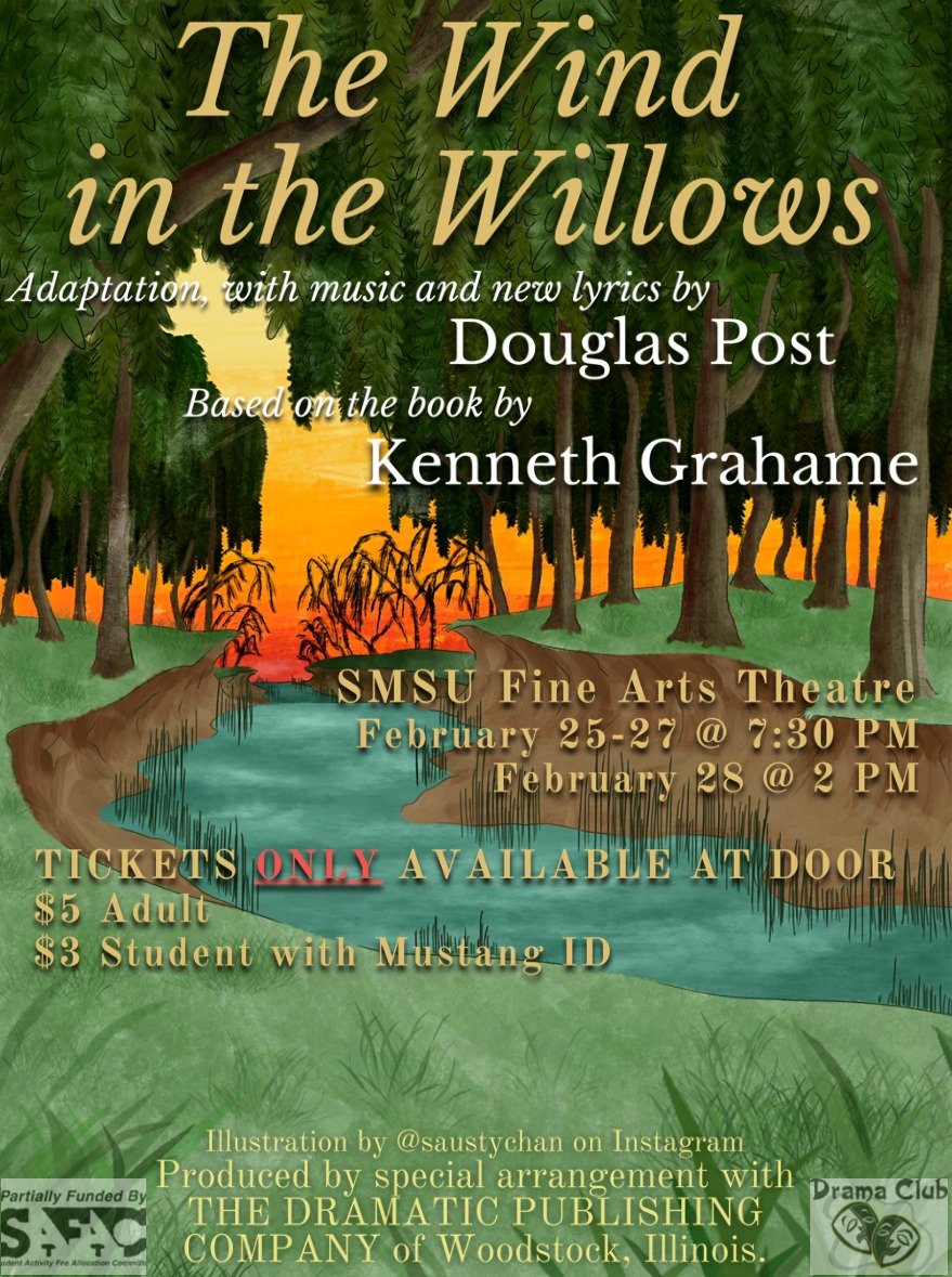 SMSU Drama Club's production of The Wind in the Willows opens tomorrow night!