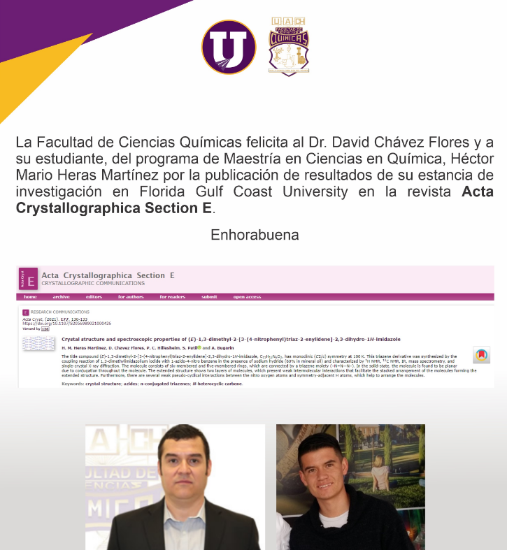 PosgradoFCQUACH's tweet photo. Enhorabuena para el Dr. David Chávez y su estudiante de maestría https://t.co/NGYtuNc5Ce