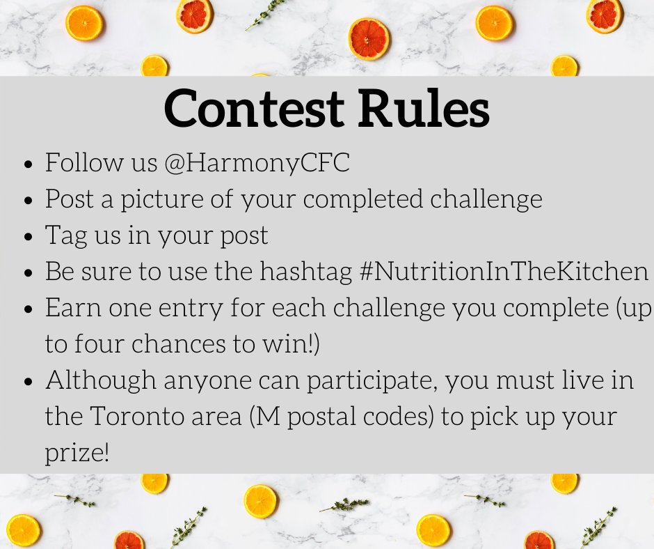 harmony_cfc's tweet photo. #NutritionInTheKitchen starts Monday March 1st. Complete weekly challenges for a chanc to win 1 of 3 local food prize packs! How it works: Follow us @HarmonyCFC, post a pic of your completed challenge, tag us in your post, and use #NutritionInTheKitchen. https://t.co/JuaGPsH3rA