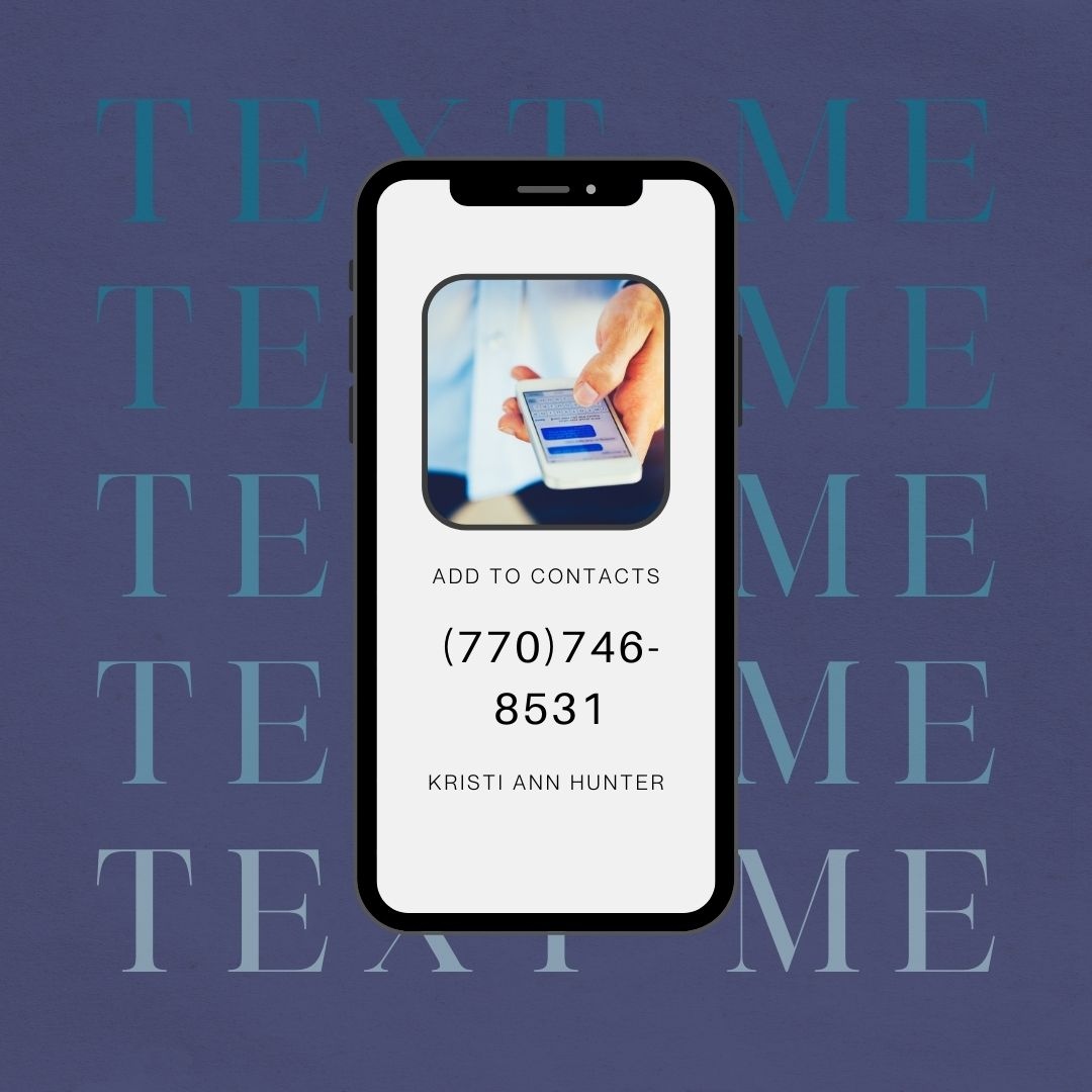 There are so many reasons we might miss each other on social media. But now we can connect directly! Let's text! Connect with me by sending a message to 770-746-8531. 
.
I'd love to be able to share a little encouragement, my love of crazy holidays, and more. So let's chat!