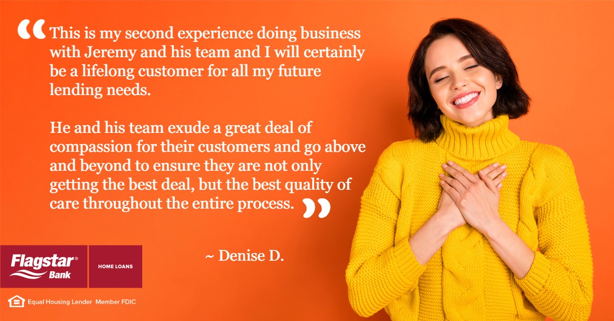 jeremy_weimer's tweet photo. We are passionate about our business and strive to provide the best quality of care to our customers! Thank you for putting your trust in our team! It gives us great joy to see our clients happy! #refinance #homeloans #mortgages #clients #team #flagstarbank #jeremyweimer https://t.co/SRIDXRiBrn