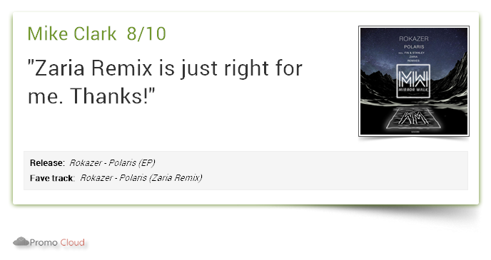 mirror_walk's tweet photo. Mike Clark supports: Rokazer - Polaris (EP) 8/10 #newrelease https://t.co/Y4rbzbsRtQ #mirrorwalkmusic #mirrorwalkfamily #mirrorwalk https://t.co/FYuEyIF6kc