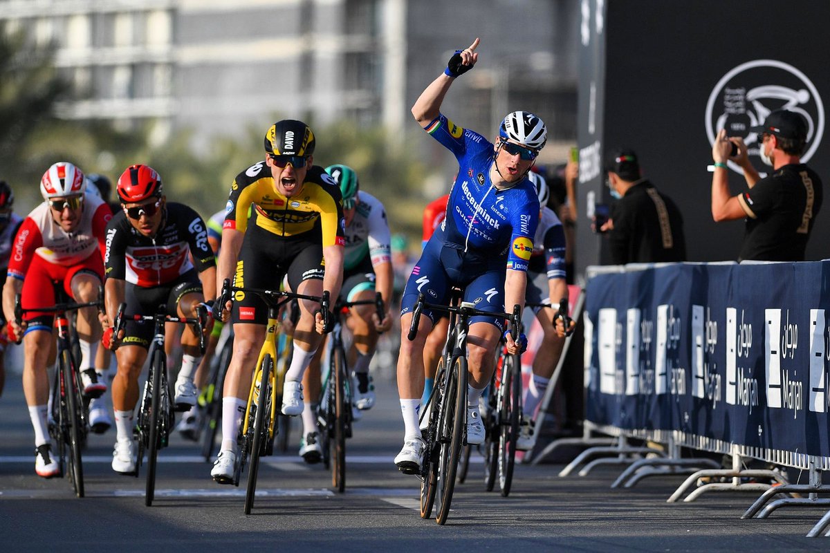 Delighted to take home the win today in <a href="/uae_tour/">UAE Tour presented by AD Ports Group</a> after some great work by my <a href="/deceuninck_qst/">Deceuninck - Quick-Step Cycling Team</a> teammates. 
I'm also really happy to reach my 50th professional win. A great way to start the season.