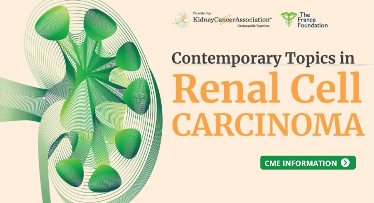 The France Foundation (@francefound) on Twitter photo Watch our interactive tumorboard presented by Drs. Christopher Wood, Robert Figlin, Brad Leibovich, Sumanta (Monty) Pal and Brian Rini discuss very challenging RCC cases #CME <a href="/KidneyCancer/">Kidney Cancer</a>
education.kidneycancer.org/?activity=9035… Watch our interactive tumorboard presented by Drs. Christopher Wood, Robert Figlin, Brad Leibovich, Sumanta (Monty) Pal and Brian Rini discuss very challenging RCC cases #CME <a href="/KidneyCancer/">Kidney Cancer</a>
education.kidneycancer.org/?activity=9035…