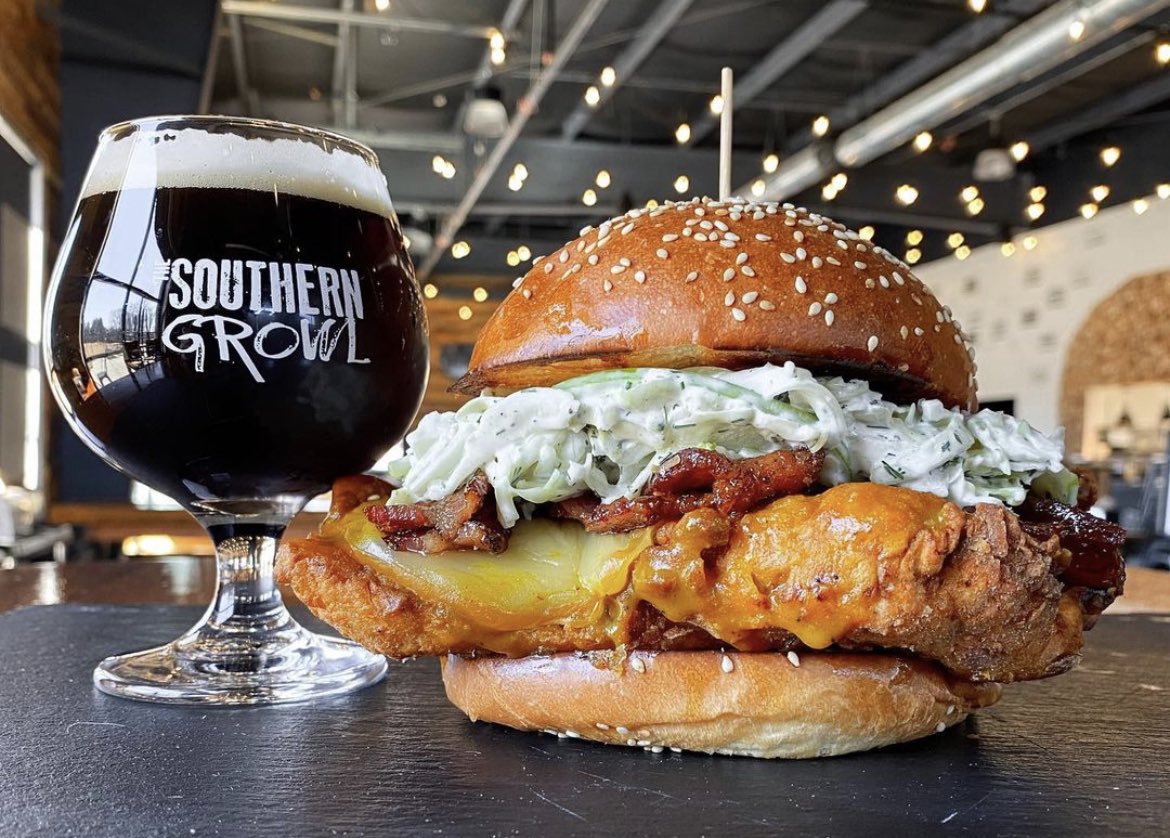 The I Live Goooold Special Chicken Sando..Pair with Buncombe Brown