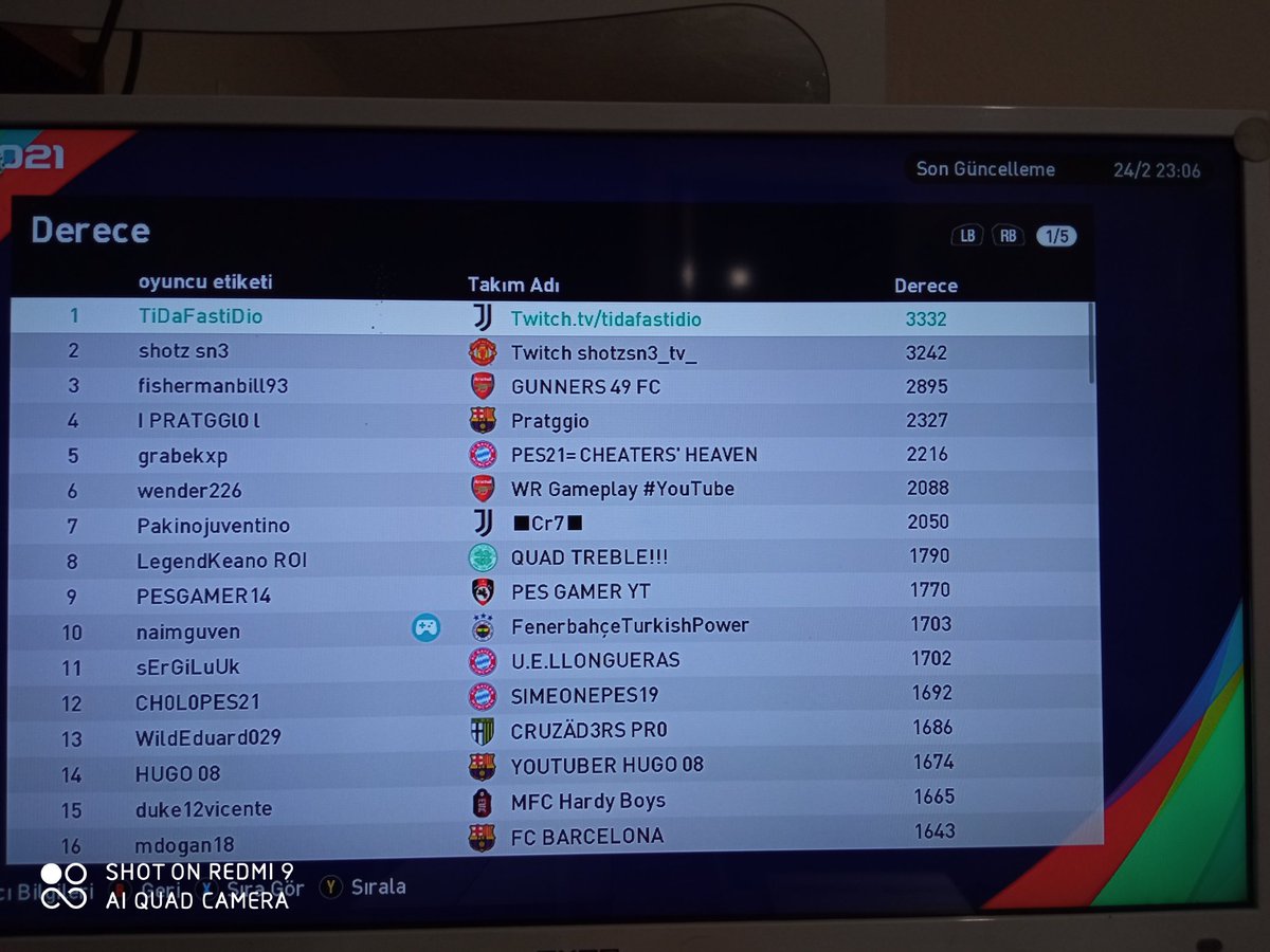 İlk 10 😊😊
@pesdelisii <a href="/pesforumbr/">PES FORUM</a> <a href="/peskrali/">PES Kralı 💪🏻</a> @pes_turkish @BaskanPes