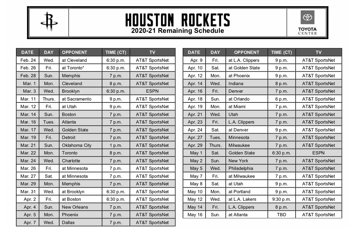 Houston Rockets 2022 Schedule Houston Rockets On Twitter: "Full Printable Schedule ➡️  Https://T.co/2Tkzxgucut Sync Your Calendar ➡️ Https://T.co/Dsyiqunl9F  Https://T.co/Lrfb61Ljyc" / Twitter