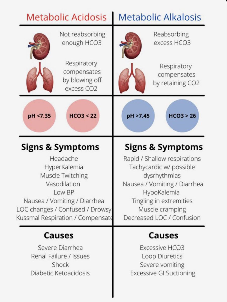 healthhub26's tweet photo. Metabolic Acidosis and Metabolic Alkalosis https://t.co/jZdQAD1bHv
