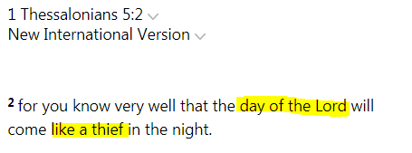 MushfiqMinar's tweet photo. Wait..Seriously? Saint Paul compared the day of the LORD with a THIEF at night! 
#BibleExposed https://t.co/JytVuj525b