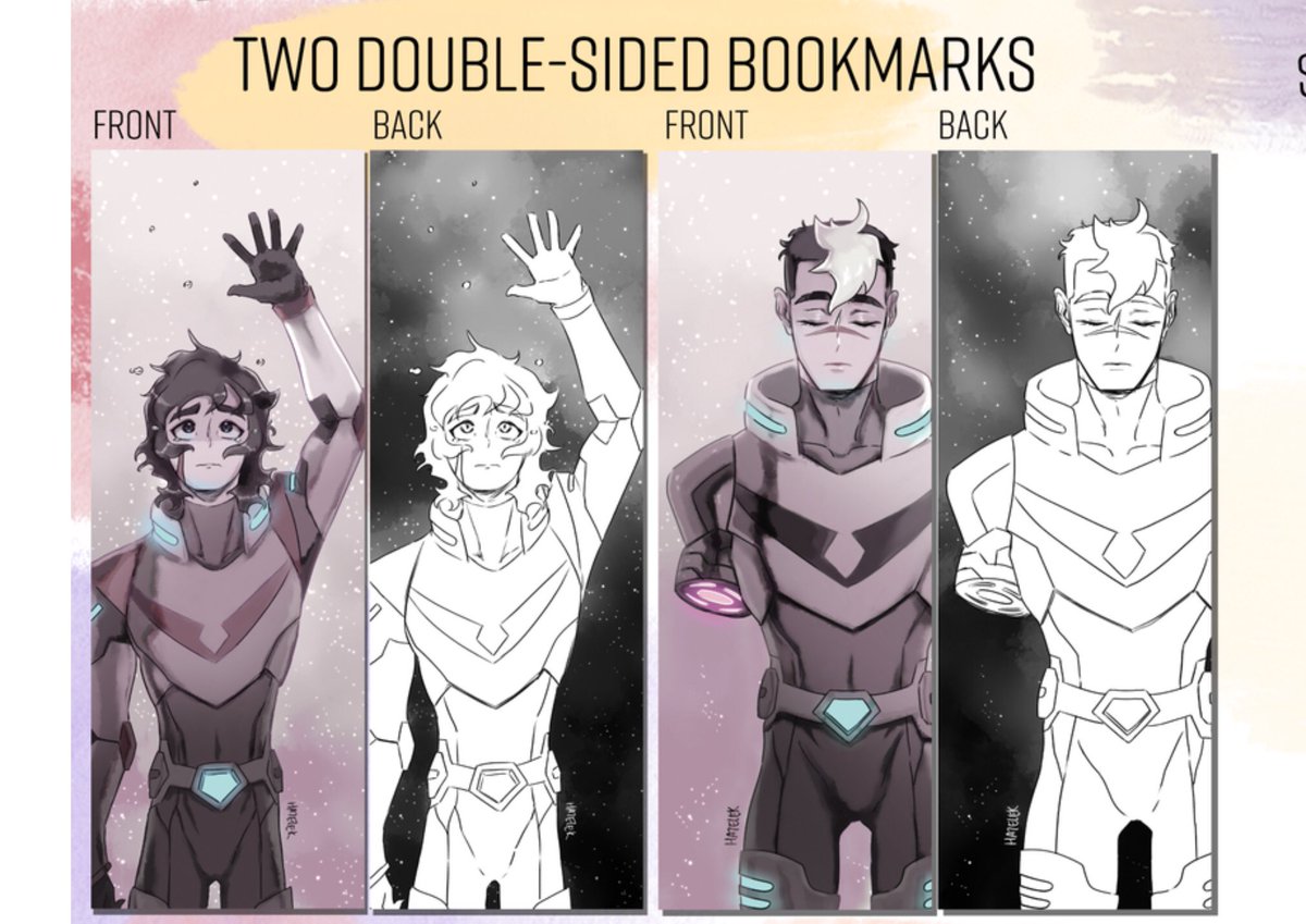truecolorszine's tweet photo. Included in several of our bundles is this incredible double bookmark set! Each bookmark is double-sided and features Shiro and Keith from the Black Paladins episode. @hazeleks did such an amazing job! Check out our online shop here: https://t.co/y9u9z4R50B #sheith #sheithcolors https://t.co/XfuwPN6oZV