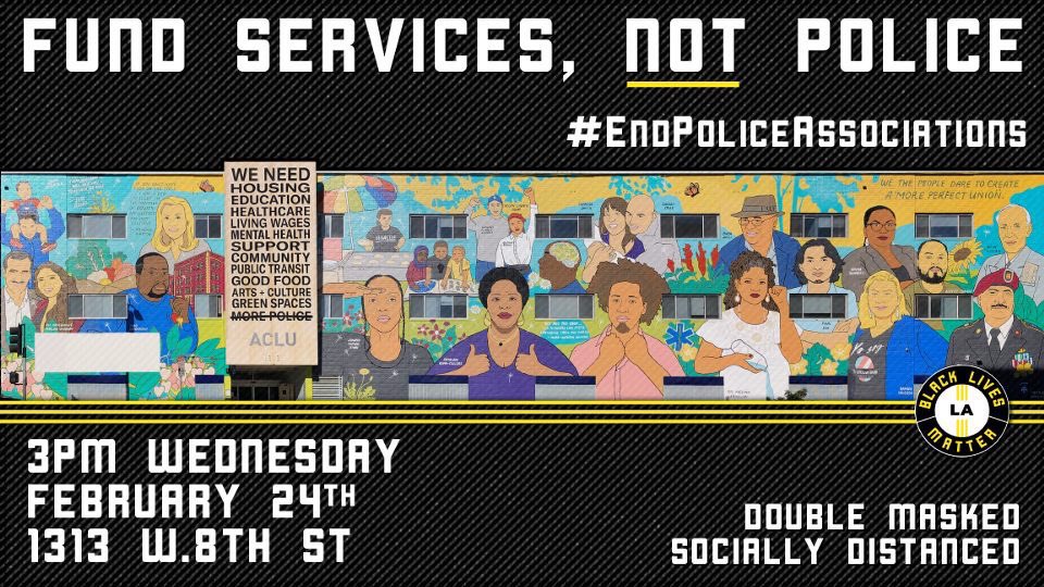 LA_StudentsDsrv's tweet photo. Join us today at 3pm! Double masked up, see you there! 📢💥

#FundServicesNotPolice #CareNotCops https://t.co/Rf6aI3jkj6