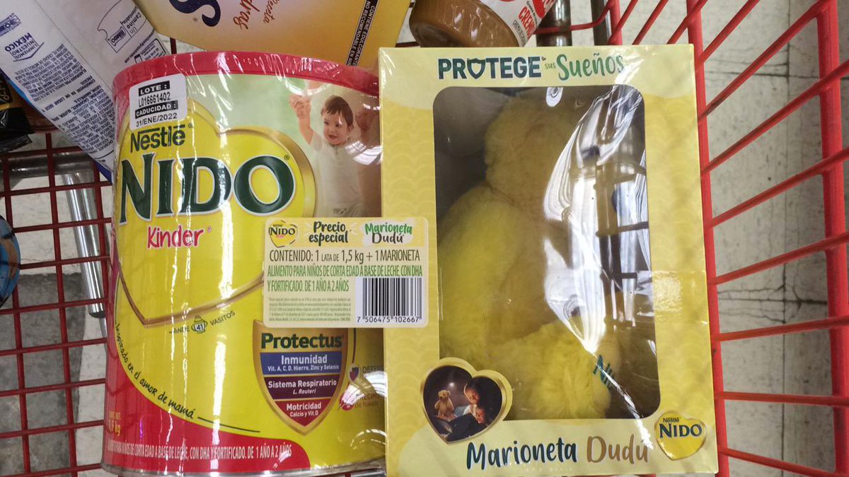 This is how <a href="/Nestle/">Nestlé</a> is promoting a milk substitute with added sugar for toddlers in supermarkets of my country. No need to say they are against regulation of marketing to children and basically all obesity prevention policies we have proposed.