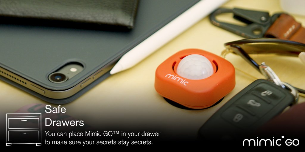 themimiq's tweet image. You can place Mimic GO in your drawer to make sure your secrets stay just as they are, secrets.🛡️ 

#smartmimic #mimicgo #securityonthego #security #iot #smartalarmsystem #smarttracker #smarttech #portablealarm #hometech #anywhere #anytime #alarmsystem #homesecurity