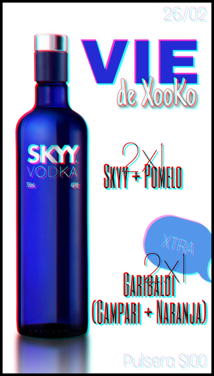 Noche de Tragos 🍹🍸
VIERNES DE XOOKO 🎉
DJ MAXI TISERA 🎶

Festejamos el cumple de <a href="/sofiireniero_19/">Sofía</a> 🤯

RT x Pulsera 💯