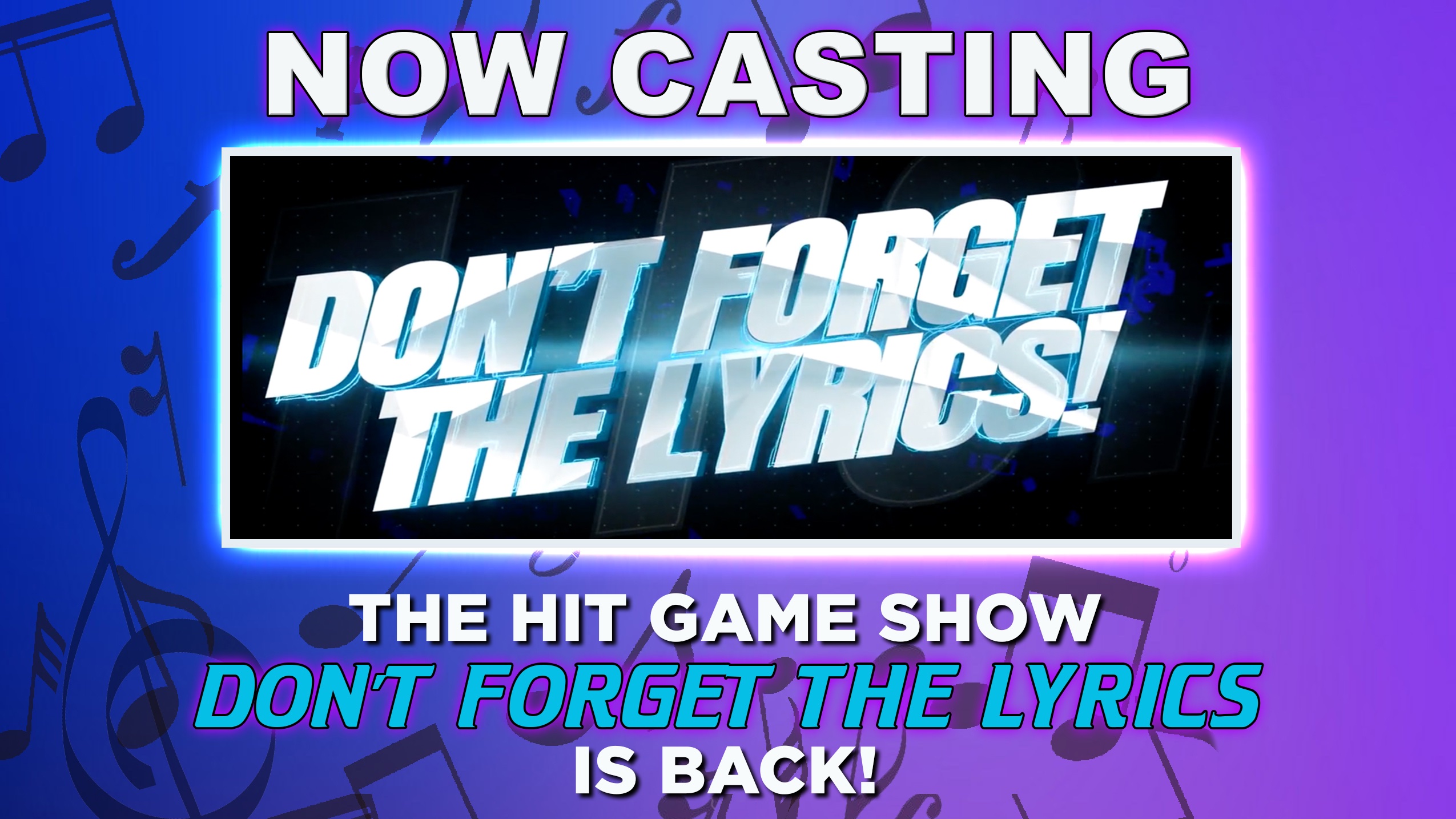The hit game show DON'T FORGET THE - Game Show Casting