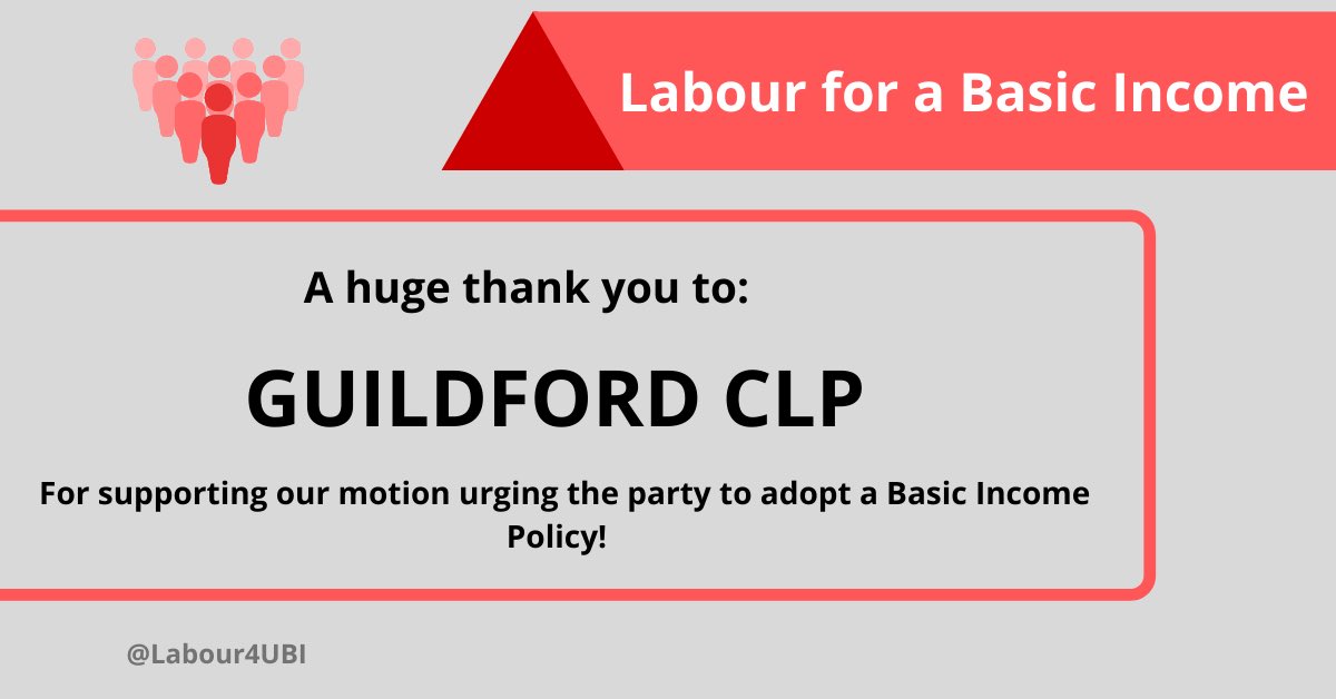 Labour4UBI's tweet image. Great news! 🚨 

Guildford CLP (@GuildfordLabou) becomes the 6th CLP to pass our Basic Income motion! 

If you would like to lead the Basic Income conversation in your CLP, please email Labour4UBI@gmail.com and we can send you the draft motion! 

#BasicIncome #Labour4UBI
