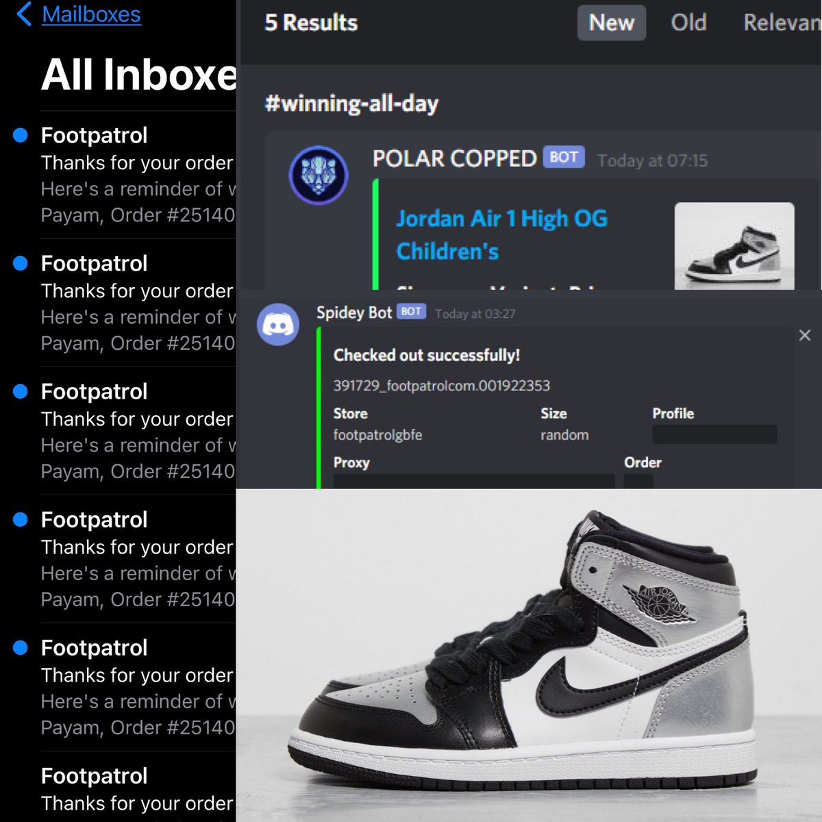 PaymentP (@paymentp_) on Twitter photo 9 pairs in total today. Big thanks as always to <a href="/success_polar/">Polar Cop Success</a> <a href="/polar_cop/">Polar Cop</a> and <a href="/rootlabz/">ROOTLABz</a>
Proxies provided by <a href="/RampageProxies/">Rampage Proxies</a> 9 pairs in total today. Big thanks as always to <a href="/success_polar/">Polar Cop Success</a> <a href="/polar_cop/">Polar Cop</a> and <a href="/rootlabz/">ROOTLABz</a>
Proxies provided by <a href="/RampageProxies/">Rampage Proxies</a>