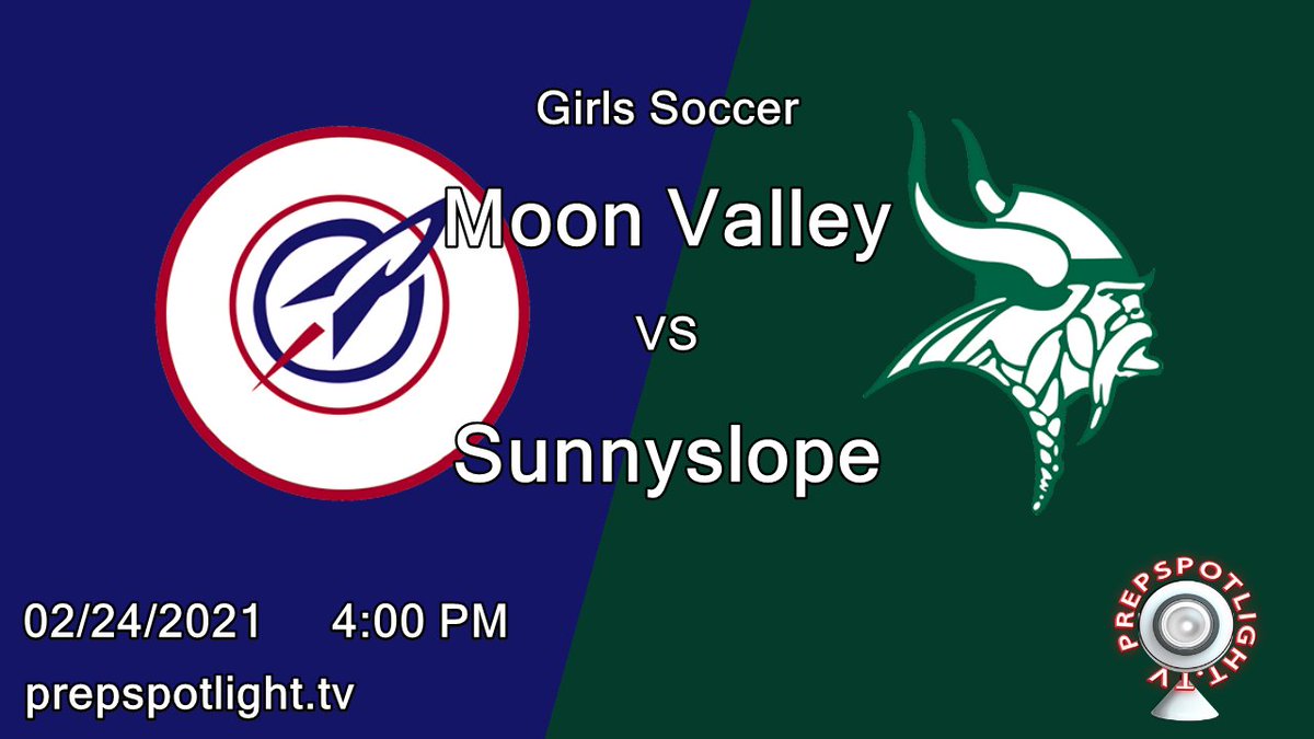 TODAY! It's a Glendale District rivalry!

⚽️: Moon Valley vs Sunnyslope
📺: PrepSpotlight.TV/AIA
⌚️: 4PM
🎙️: <a href="/Diablos00/">Michael Carotenuto</a> 

Catch the action LIVE TONIGHT with your All-Access Pass, or purchase a $5.99 Game Pass!