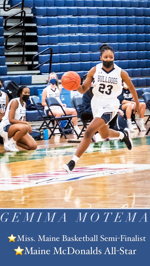 PortlandGBB2020's tweet photo. Congratulations to one of our Tri-Captains Gemima Motema
โญ๏ธMiss. Maine Basketball Semi-Finalist
โญ๏ธMaine McDonalds All-Star
Weโre so proud of you, G!
#GoBulldogs #GForPresident https://t.co/QyaxWW3tw0