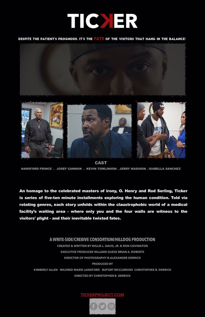 TickerProject's tweet photo. Ticker Project website is finally here!!! Created by our very talented co-producers, @Writegirl2010 and @m_m_langford! Whoop! Whoop! We’ve got a dope trailer and more detailed information about our phenomenal cast and crew. You can check it all out here at https://t.co/3mrOXOxxay https://t.co/ppZaSuN8FV