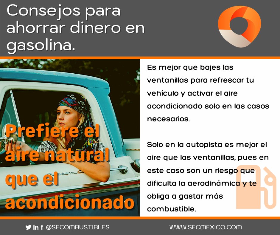 SECombustibles's tweet photo. Consejos para ahorrar dinero en gasolina.
#SEC #Sinergia #SECtips #combustibles https://t.co/flZ3RUMRpm