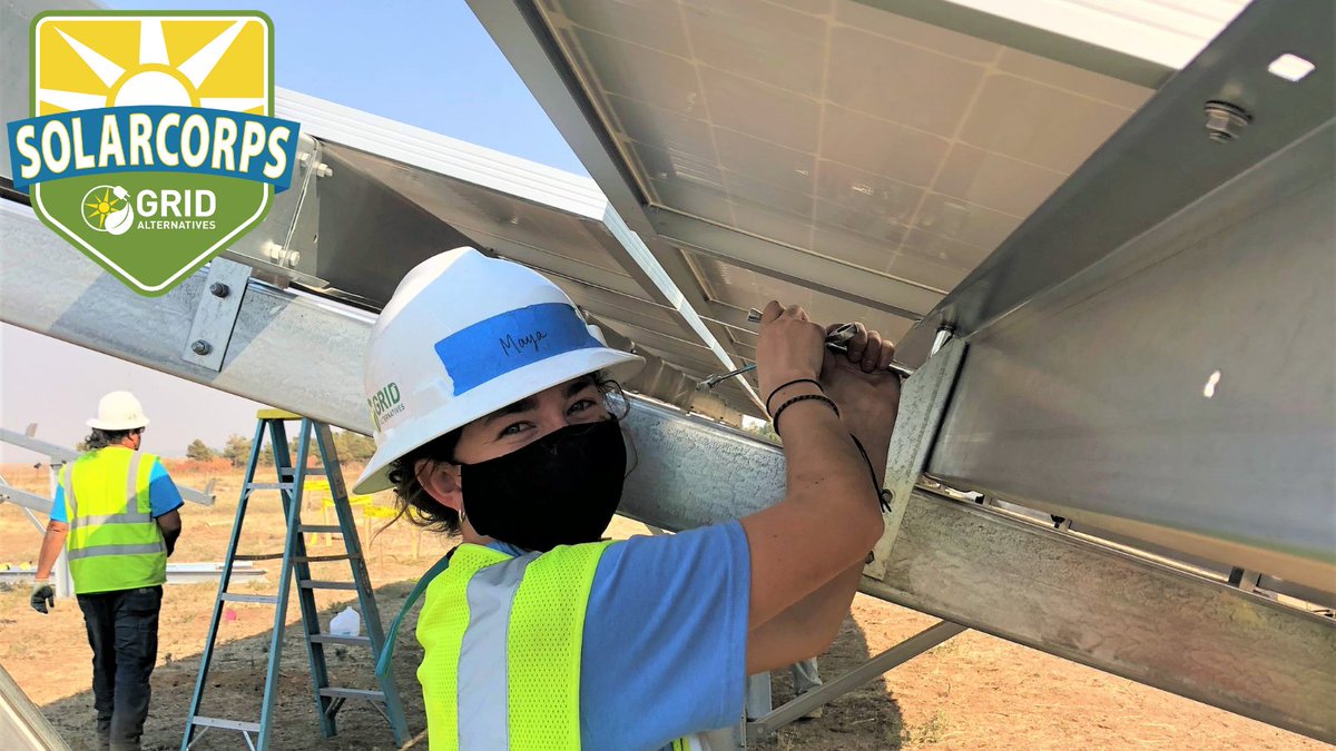 GRID's tweet photo. Thanks, @BofA_News for supporting workforce development through our SolarCorps Fellowship Program! BofA's contribution helps our Fellows gain experience to launch their renewable energy careers while making contributions to the communities GRID serves. https://t.co/VPsEcS2Z1C