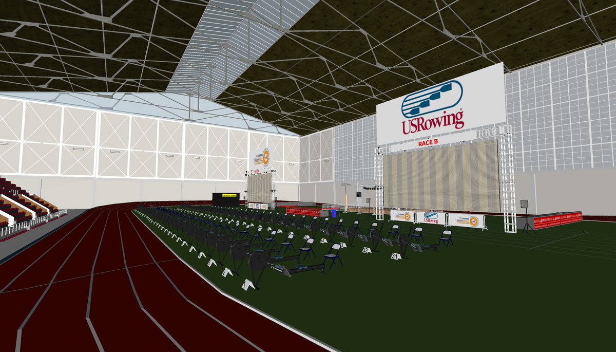 usrowing's tweet photo. We're taking virtual indoor rowing to a whole new level with #IndoorChamps 😯
Say goodbye to zoom galleries and hellooo to 3D models of the @crashbsprints venue! Major props to Dan Beckham for putting this together.
#rowing #indoorrowing #crashbs #VirtualEvents #gamechanger https://t.co/FybaLfqG1F