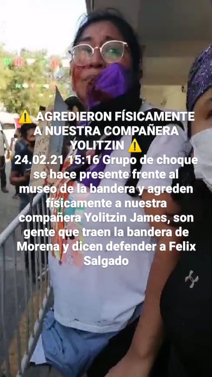 Atención 📣
Grupos de choque están agrediendo a las compañeras 
#MorenaDestruye 
#RompaElPactoPresidente 
#UnVioladorNoSeraGobernador 
#Guerrero 
@AIMexico <a href="/CorteIDH/">Corte Interamericana de Derechos Humanos</a> <a href="/ddhh_scjn/">Dirección General de DDHH y Justicia Pluricultural</a> <a href="/Gob_Guerrero/">Gobierno de Guerrero</a>
🚨🆘Urgente RT