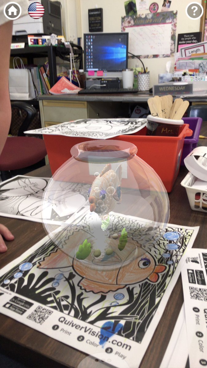 YaelGogolev's tweet photo. To wrap up animal research @CapstonePub #pebblego We tinkered around w/ some amazingly awesome #AugmentedReality coloring  @quivervision 1st GR Ss @Mrs_SherlockNS could be heard gasping in shock &amp; explaining how incredible this is! #ewlearns @NorthSideEW #STEAM https://t.co/0kS9GZYHdR