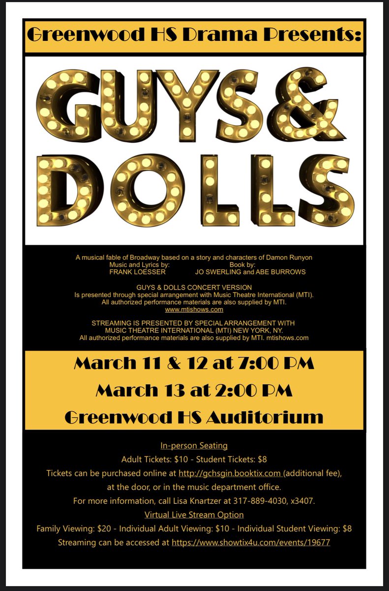 Musical tickets are now available!