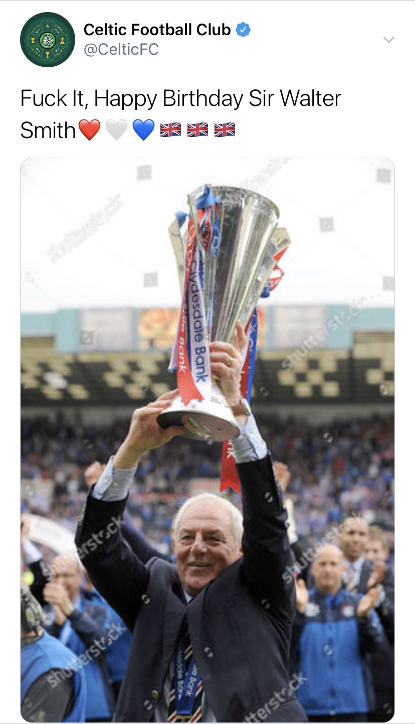 Happy birthday sir Walter Smith  