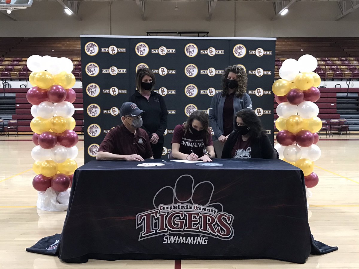 Congratulations to Hannah Doyle on signing a swim scholarship with Campbellsville University! She is a great student and an outstanding leader! #weareBC