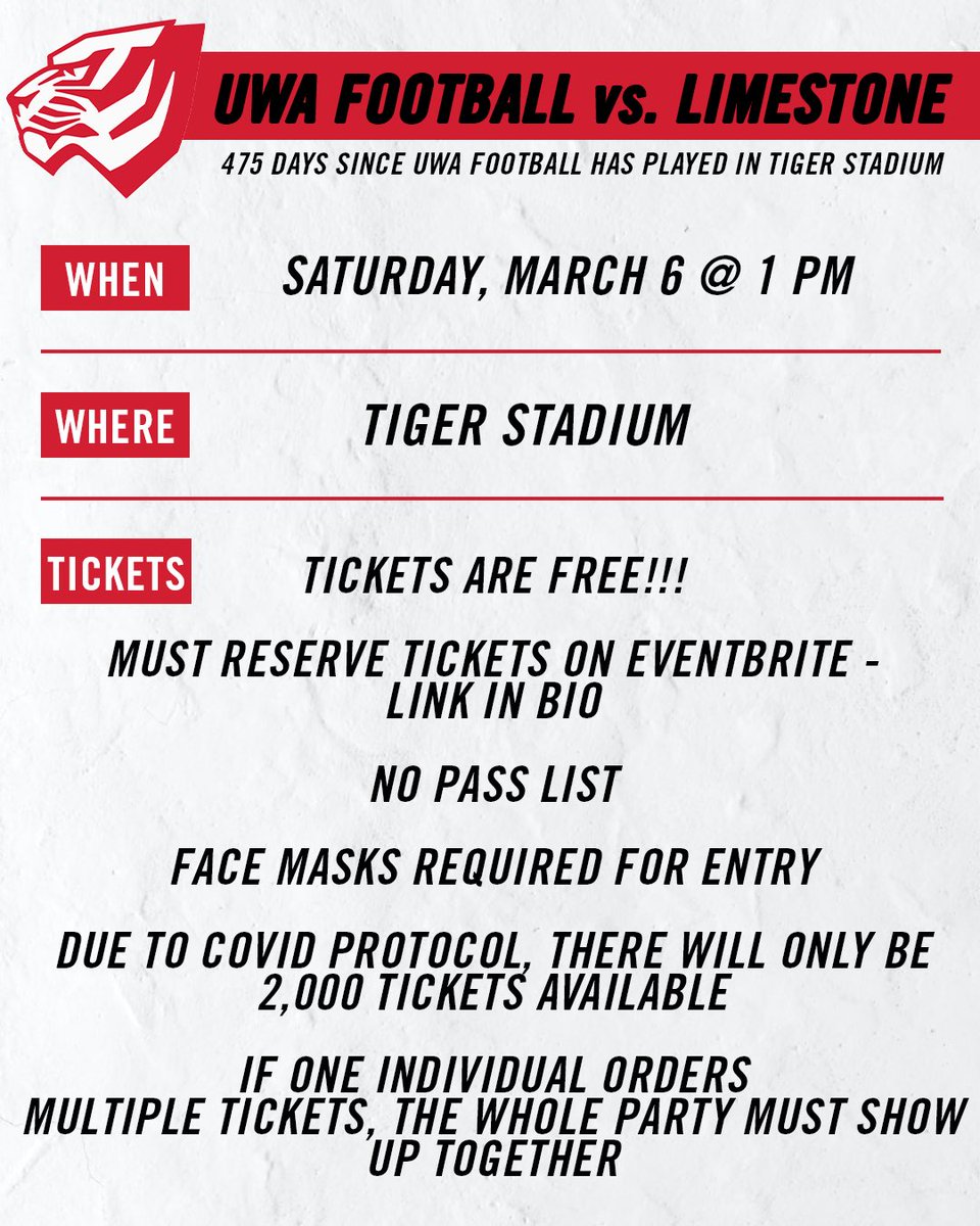 Reserve your tickets now for some spring football! Tickets are FREE! Link in bio! #WeAreWest #WeAreTigers