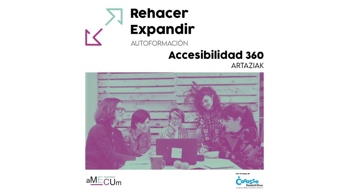 AMECUM_'s tweet photo. 📢INSCRIPCIONES ABIERTAS📢

Autoformación #1 de #RehacerExpandirMC
Accesibilidad 360º con @artaziakoop
Un proyecto de AMECUM con el apoyo de @fdnc_es 

📆6/3/21 (10-14h)
📍 Centro de residencias artísticas de @mataderomadrid  
��🏻‍♀️+💻 Presencial/Virtual 
➡️https://t.co/nmVcKSBS5e https://t.co/m43QSOMQ4I