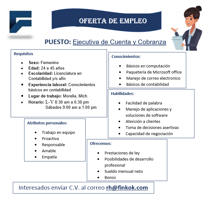 finkok's tweet photo. FINKOK Busca personal para trabajar. Si estás interesada no dudes en contactar a nuestro departamento de rh@finkok.com 

#finkok #BolsaDeTrabajo #vacante https://t.co/vf8KwA1Apj