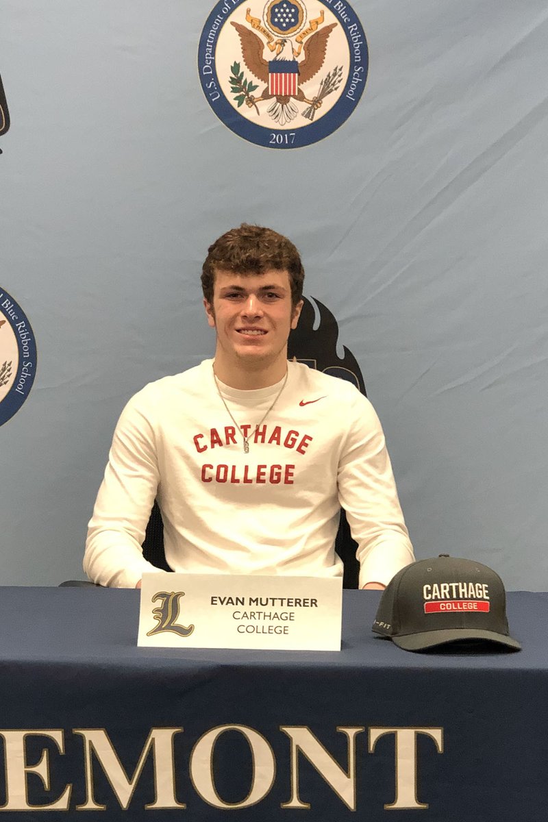 Lemont_HS's tweet photo. Congrats to @lemont_football's Evan Mutterer (@EvanMutterer), who has committed to play football at Carthage College (@Carthage_FB)! Read up on Evan here: https://t.co/mJ32z0f8f5 #WeAreLemont #EarnTheRight https://t.co/31HRcmI2IM