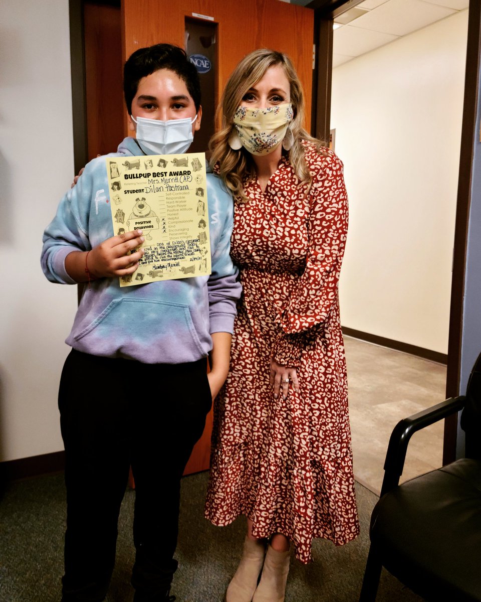 BullpupPride's tweet photo. Today Dilan was inducted to the safety patrol, but he also earned a #BullpupBest award! A classmate got hurt today and Dilan made sure he had all his things and checked on him! Great example! @StanlySchools https://t.co/LlX8mJAkNX
