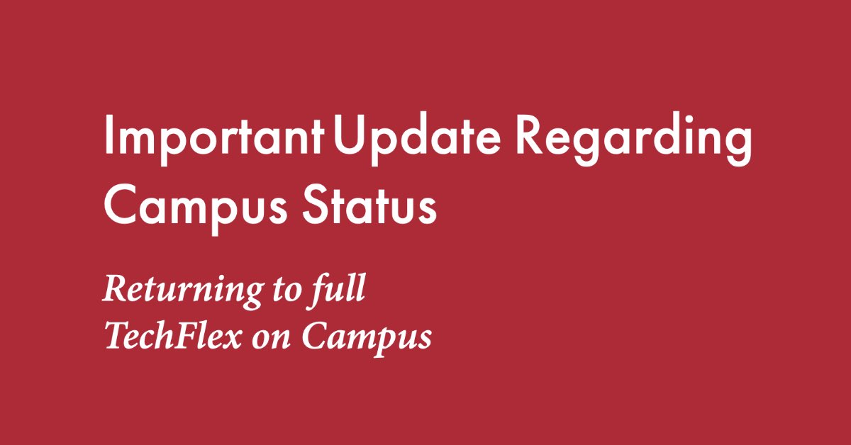 WPI's tweet photo. WPI will move fully into TechFlex on Campus/Alert Level Green status as of Monday, March 1. Read the full announcement here: https://t.co/WLBZSAkTLz https://t.co/fjz4TfifJS
