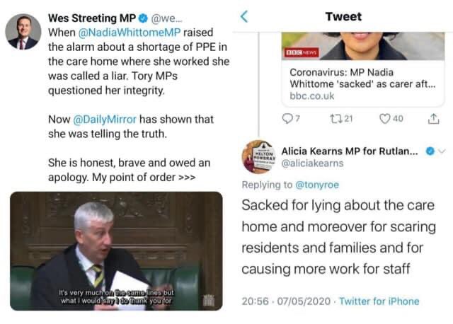 cllrhelencliff's tweet image. Selective Pearl clutching again?? How about your apology for slurring the name of @NadiaWhittomeMP ? And as for breaking rules... well... the name Matt Hancock ring a bell? #peopleinglasshouses